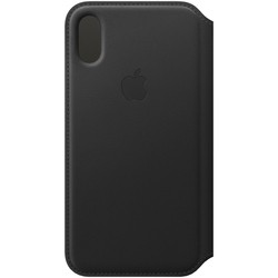 Apple Leather Folio for iPhone X/XS (черный)