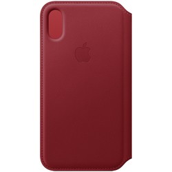 Apple Leather Folio for iPhone X/XS (красный)