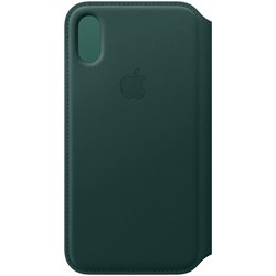 Apple Leather Folio for iPhone X/XS (зеленый)