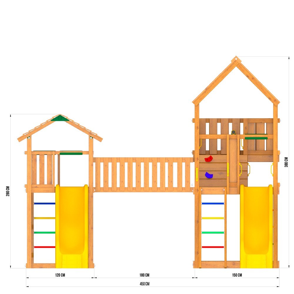 Jungle Gym Palace + Bridge Link + Cottage