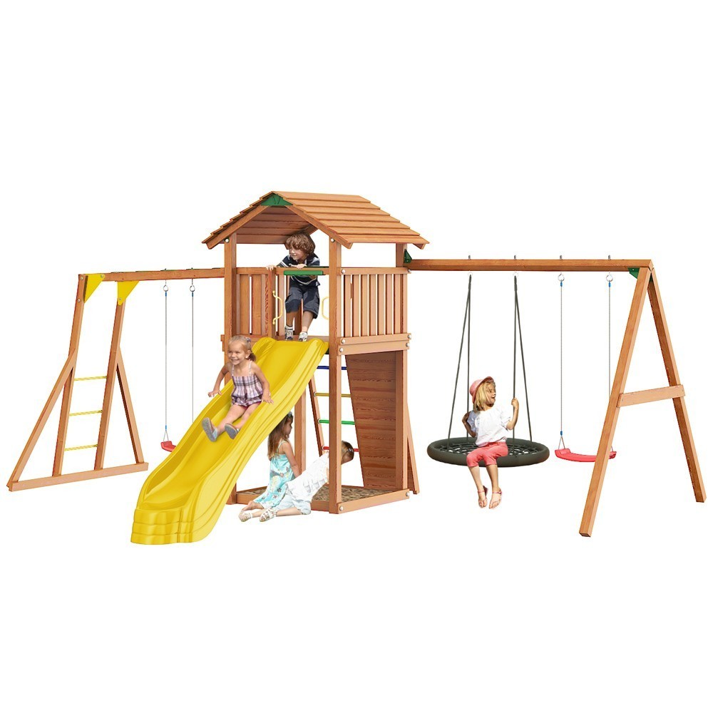 Jungle Gym Cottage + Swing + Rock + Rukohod
