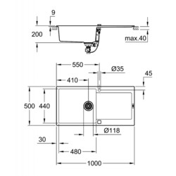 Grohe K500 31645 (серый)