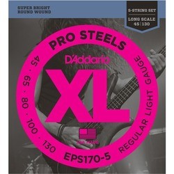 DAddario XL ProSteels Bass 5-String 45-130