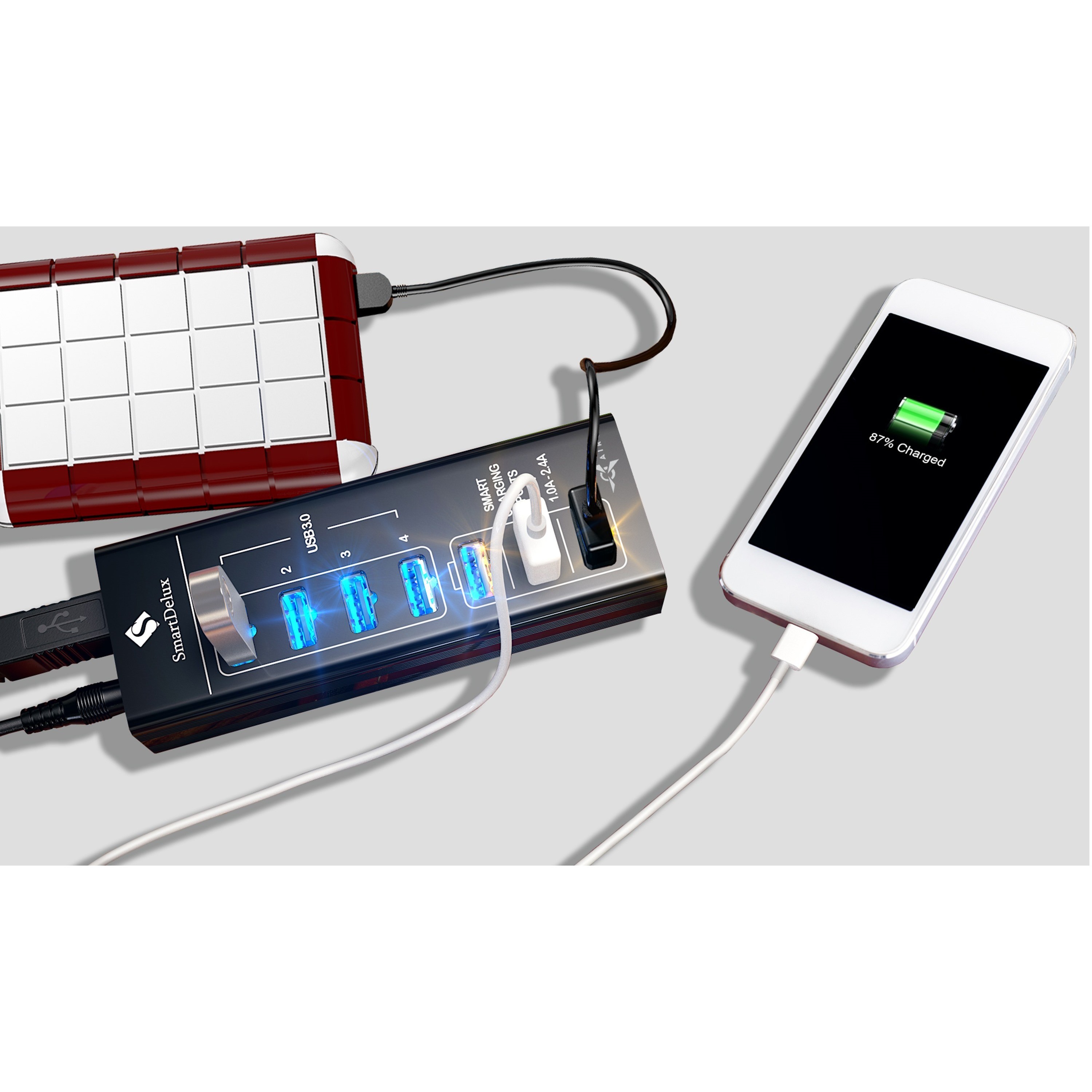 AirOn SmartDelux 4-ports USB 3.0 + 3-ports USB FC