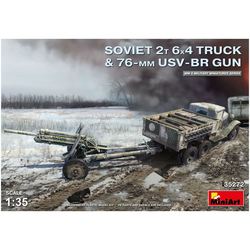 MiniArt Soviet 2T 6x4 Truck and 76-mm USV-BR Gun (1:35)