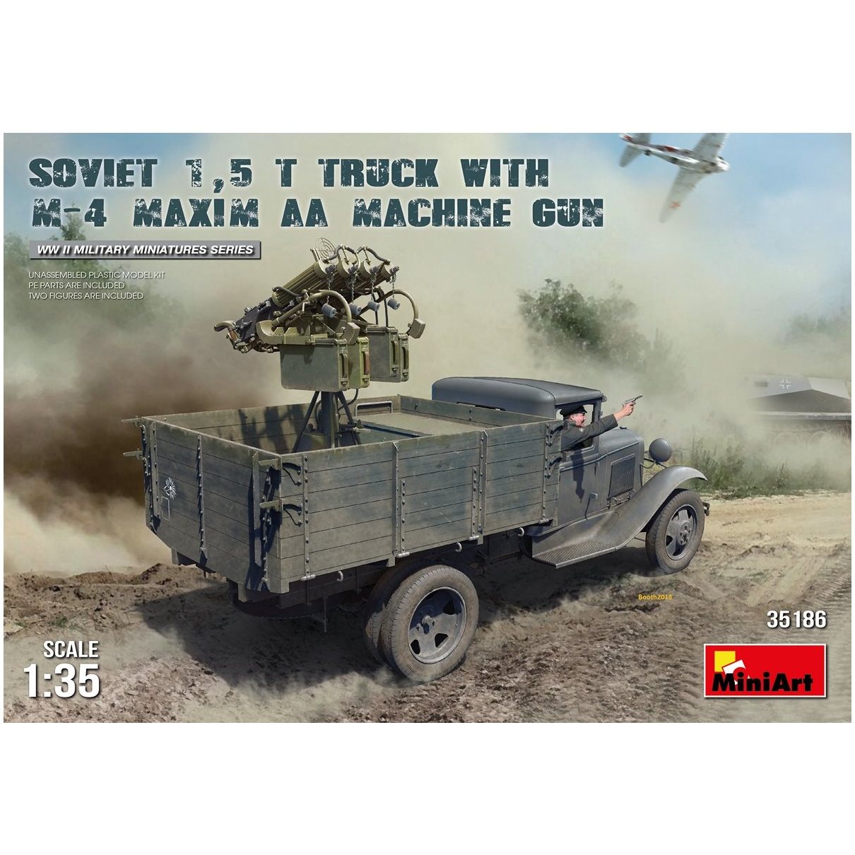 MiniArt Soviet 1.5T Truck with M-4 Maxim AA Machine Gun (1:35)