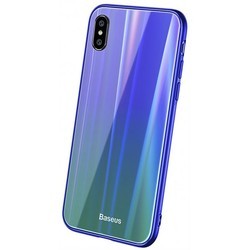 BASEUS Laser Luster Glass Case for iPhone X/Xs (синий)