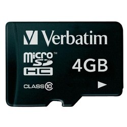 Verbatim microSDHC Class 10 4Gb