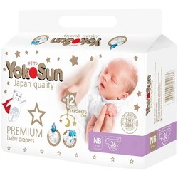 Yokosun Premium Diapers NB / 36 pcs