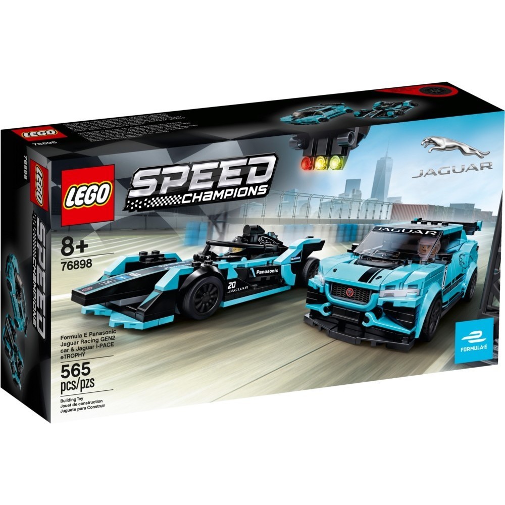 Lego Formula E Panasonic Jaguar Racing GEN2 Car and Jaguar I-PACE eTROPHY 76898