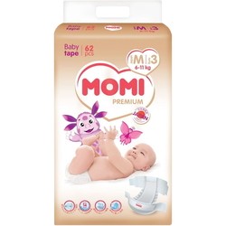 Momi Premium Diapers M / 62 pcs