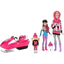 Barbie Dolls with Snowmobile and Sled FDR73
