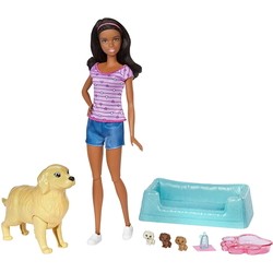 Barbie Newborn Pups Doll and Pets FDD44