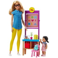 Barbie Teacher Doll with Flipping Blackboard Playset FJB29