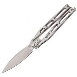 Artisan Kinetic Balisong Steel Silver