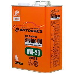 Autobacs Fully Synthetic 0W-20 SN/GF-5 4L