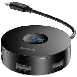 BASEUS Round Box USB-C to USB 3.0 and 2xUSB 2.0 (черный)