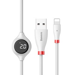 BASEUS Mini S Digital Display Lightning Cable 10000 (белый)