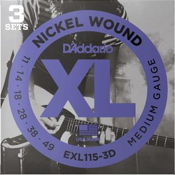 DAddario XL Nickel Wound 3D 11-49