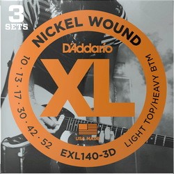DAddario XL Nickel Wound 3D 10-52