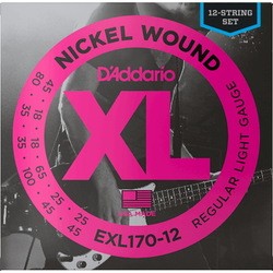 DAddario XL Nickel Wound Bass 12-String 18-100