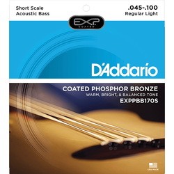 DAddario EXP Coated Phosphor Bronze Bass Short Scale 45-100