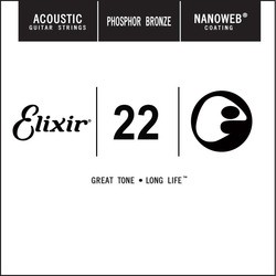 Elixir Acoustic Nanoweb Phosphor Bronze Single 22