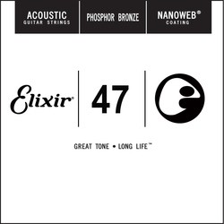 Elixir Acoustic Nanoweb Phosphor Bronze Single 47