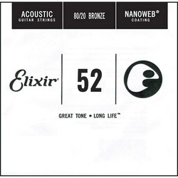 Elixir Acoustic Nanoweb 80/20 Bronze Single 52