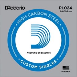 DAddario Single Plain Steel 024