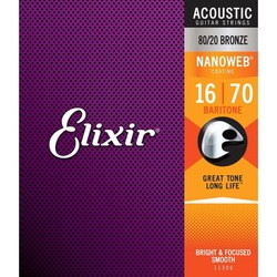 Elixir Acoustic 80/20 Bronze Baritone NW 16-70