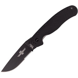 Ontario RAT 1 Folder Serrated Black