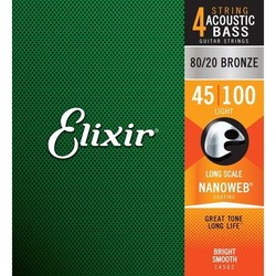 Elixir Acoustic Bass 80/20 Bronze NW Light 45-100
