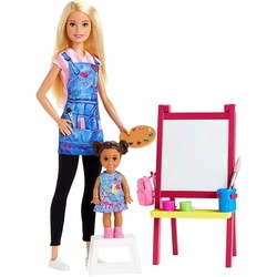 Barbie Art Teacher Playset with Blonde Doll GJM29