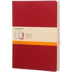 Moleskine Set of 3 Ruled Cahier Journals XLarge Red