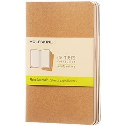 Moleskine Set of 3 Plain Cahier Journals Pocket Beige