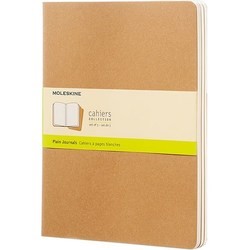 Moleskine Set of 3 Plain Cahier Journals XLarge Beige