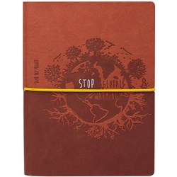 Ciak Save The Planet Ruled Notebook Medium Brown