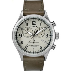 Timex Waterbury Traditional Chronograph 42mm Leather Strap Watch TW2R70800