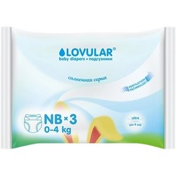 Lovular Solar Series Diapers NB / 3 pcs