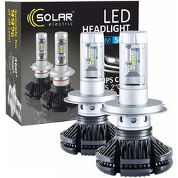 Solar LED H4 6000K 6000Lm 50W 2pcs