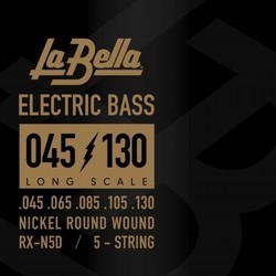 La Bella RX Nickel Plated 5-String Bass 45-130