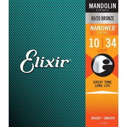 Elixir Mandolin 80/20 Bronze NW Light 10-34