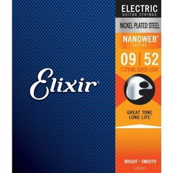 Elixir Nanoweb Anti Rust Steels Electric 7-String Super Light 9-52