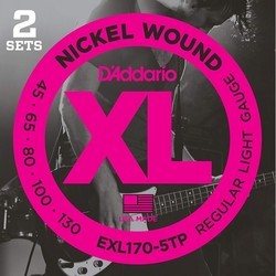 DAddario XL Nickel Wound Bass 5-String 45-130 2 Sets