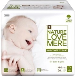 Nature Love Mere Magic Soft Fit Diapers NB S / 26 pcs