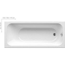 Ravak Chrome Slim 160x70 (белый)