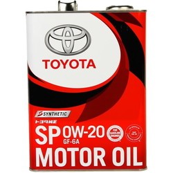 Toyota Motor Oil 0W-20 SP/GF-6A Synthetic 4L