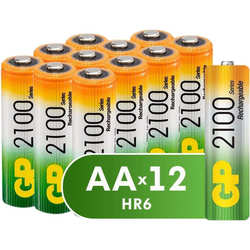 GP Rechargeable 12xAA 2100 mAh