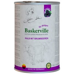 Baskerville Dog Canned with Kalb Mit Brombeeren 0.4 kg